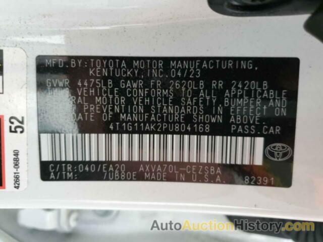 TOYOTA CAMRY SE NIGHT SHADE, 4T1G11AK2PU804168