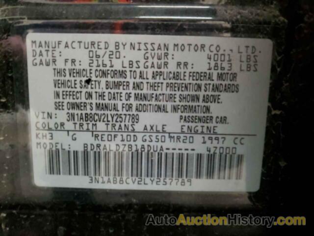 NISSAN SENTRA SV, 3N1AB8CV2LY257789