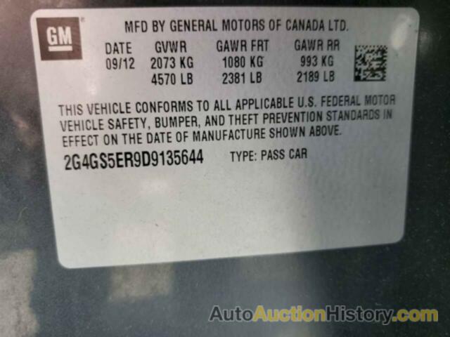 BUICK REGAL PREMIUM, 2G4GS5ER9D9135644