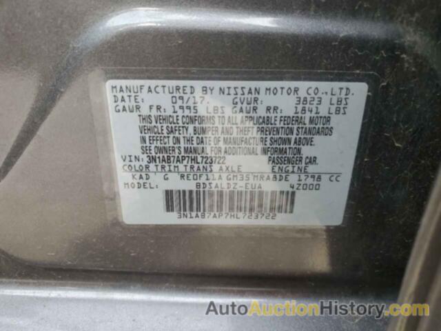 NISSAN SENTRA S, 3N1AB7AP7HL723722