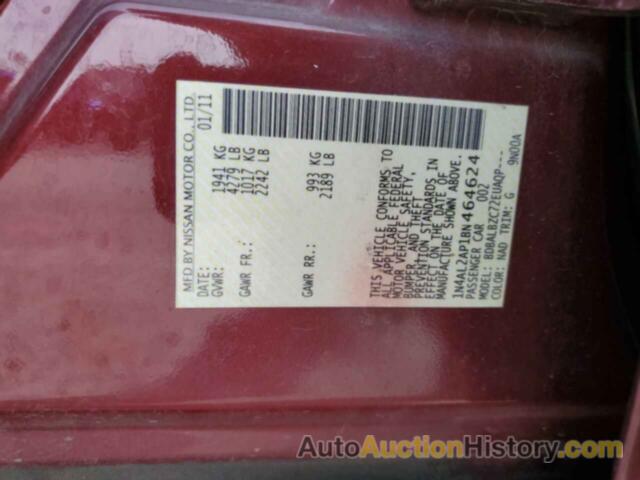 NISSAN ALTIMA BASE, 1N4AL2AP1BN464624