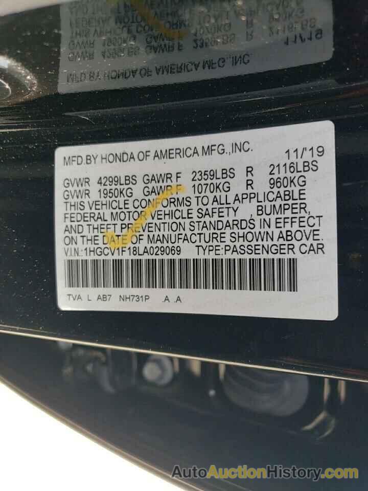 HONDA ACCORD LX, 1HGCV1F18LA029069