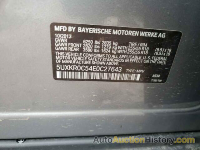 BMW X5 XDRIVE35I, 5UXKR0C54E0C27643