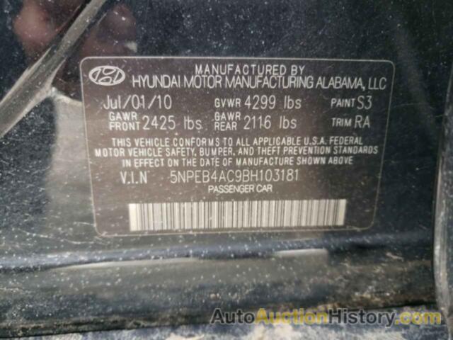 HYUNDAI SONATA GLS, 5NPEB4AC9BH103181