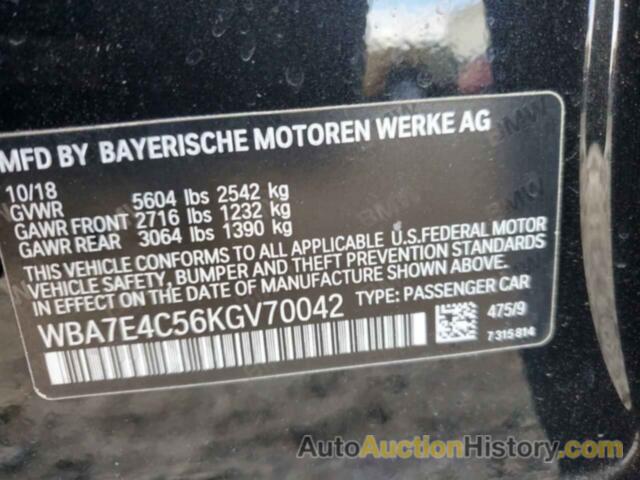 BMW 7 SERIES XI, WBA7E4C56KGV70042
