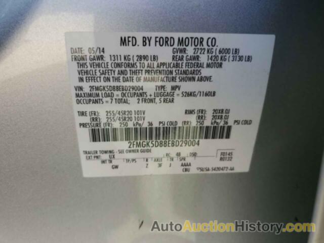 FORD FLEX LIMITED, 2FMGK5D88EBD29004