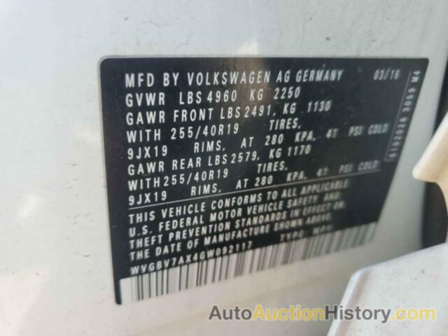 VOLKSWAGEN TIGUAN S, WVGBV7AX4GW092117