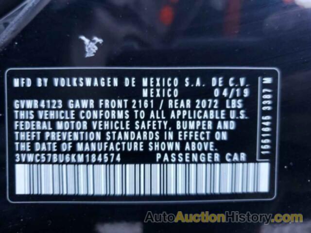 VOLKSWAGEN JETTA S, 3VWC57BU6KM184574