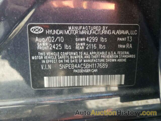 HYUNDAI SONATA GLS, 5NPEB4AC5BH117689