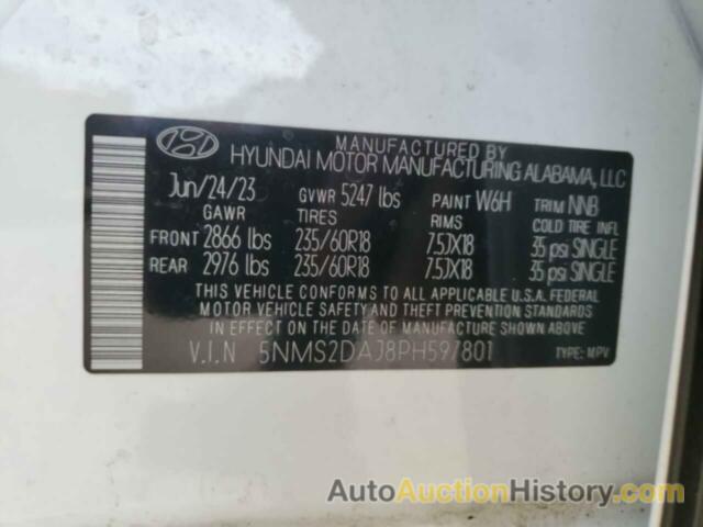 HYUNDAI SANTA FE SEL, 5NMS2DAJ8PH597801