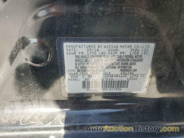 NISSAN VERSA S, 3N1CN7AP2KL817286