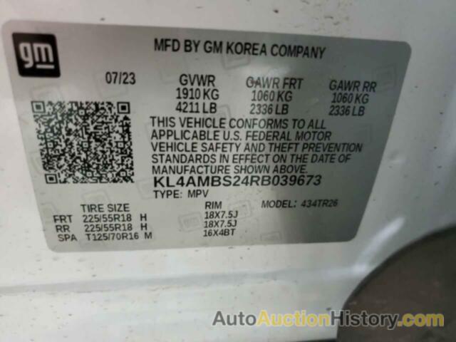 BUICK ENCORE PREFERRED, KL4AMBS24RB039673