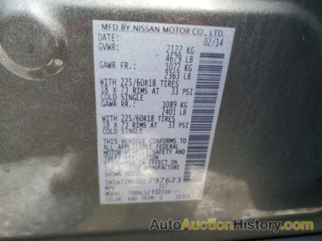 NISSAN ROGUE S, 5N1AT2MV9EC797623