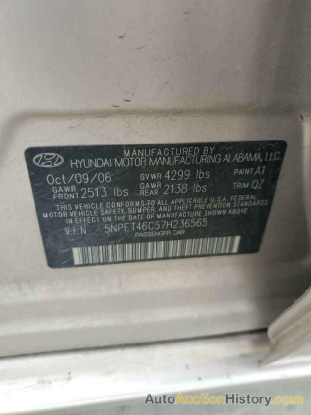 HYUNDAI SONATA GLS, 5NPET46C57H236565