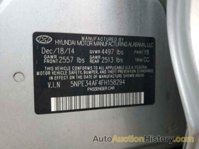 HYUNDAI SONATA SPORT, 5NPE34AF4FH158294