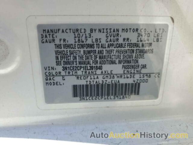 NISSAN VERSA S, 3N1CE2CP1EL391840