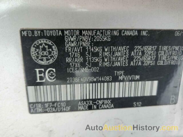 TOYOTA RAV4, 2T3BF4DV9BW144083