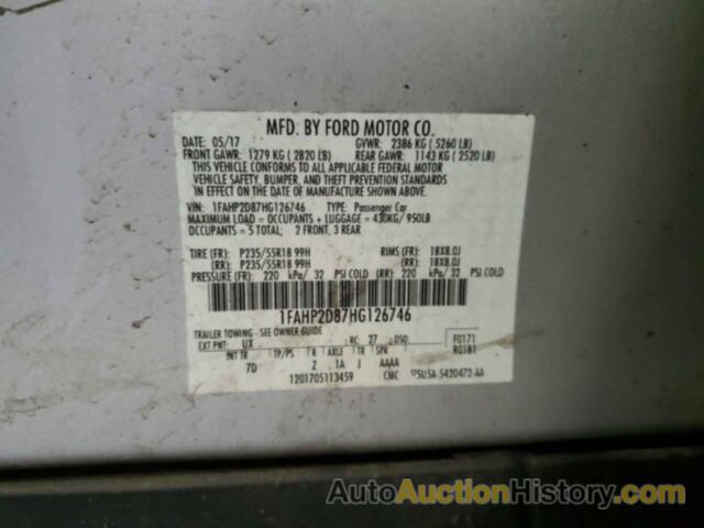 FORD TAURUS SE, 1FAHP2D87HG126746