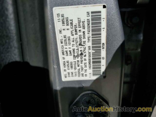 HONDA ACCORD EX, 1HGCM56816A042449