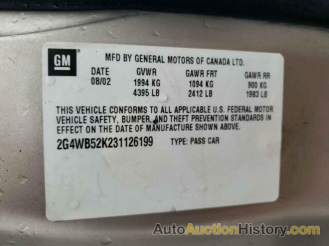 BUICK REGAL LS, 2G4WB52K231126199