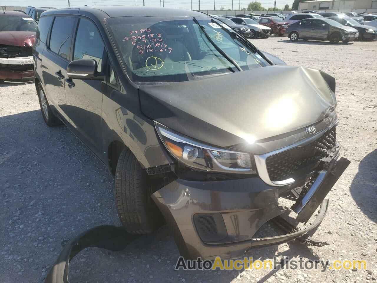 2017 KIA SEDONA LX, KNDMB5C11H6225193