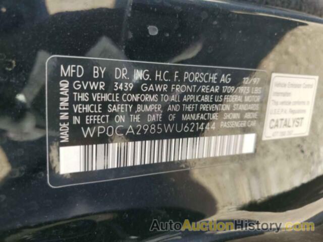 PORSCHE BOXSTER, WP0CA2985WU621444