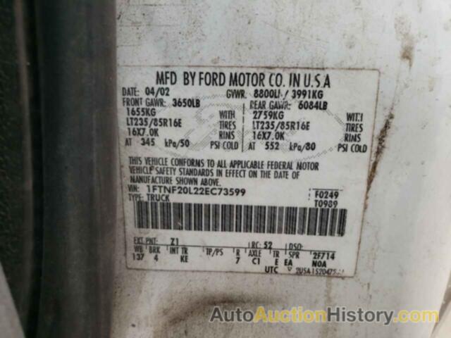 FORD F250 SUPER DUTY, 1FTNF20L22EC73599