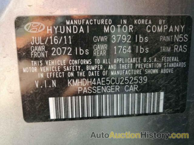 HYUNDAI ELANTRA GLS, KMHDH4AE5CU252539