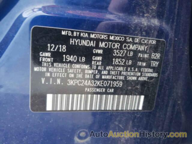 HYUNDAI ACCENT SE, 3KPC24A32KE071959