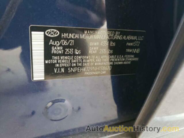 HYUNDAI SONATA LIMITED, 5NPEH4J29NH138670