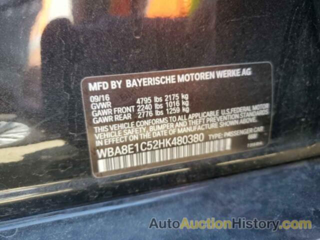 BMW 3 SERIES, WBA8E1C52HK480380