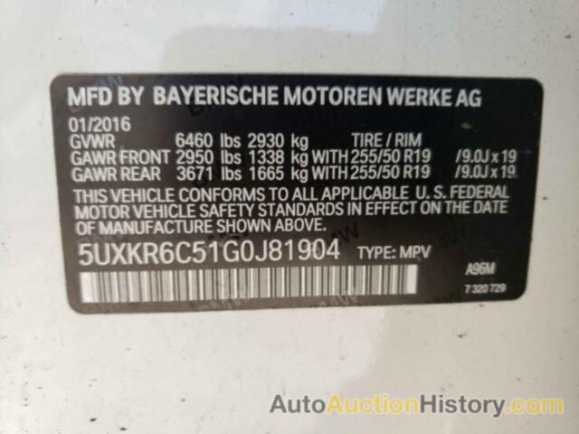 BMW X5 XDRIVE50I, 5UXKR6C51G0J81904