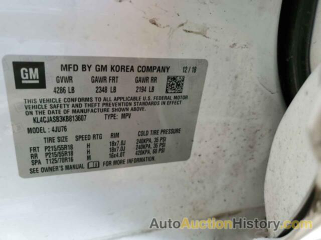 BUICK ENCORE PREFERRED, KL4CJASB3KB813607