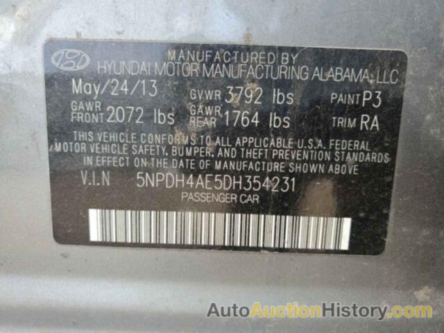 HYUNDAI ELANTRA GLS, 5NPDH4AE5DH354231