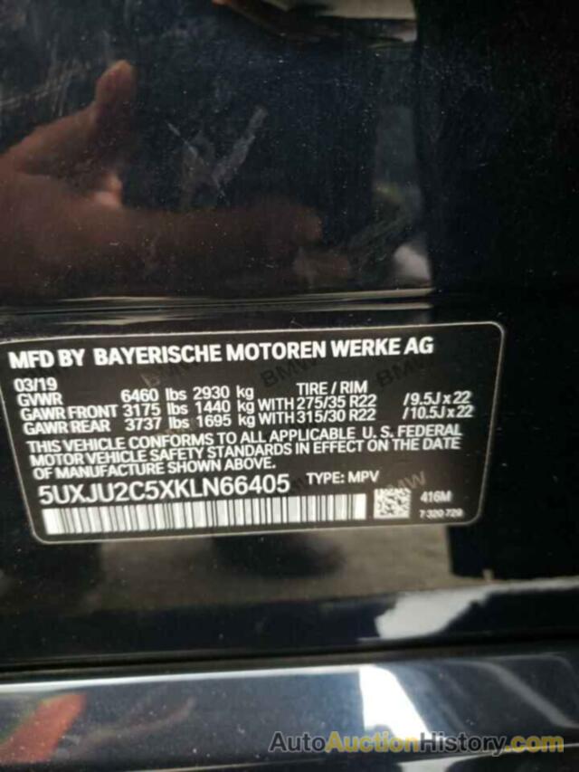 BMW X5 XDRIVE50I, 5UXJU2C5XKLN66405