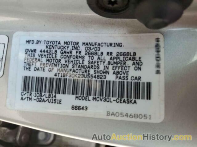 TOYOTA CAMRY LE, 4T1BF30K23U554823