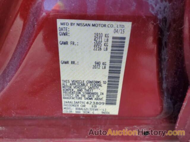 NISSAN ALTIMA 2.5, 1N4AL3AP7FC423809