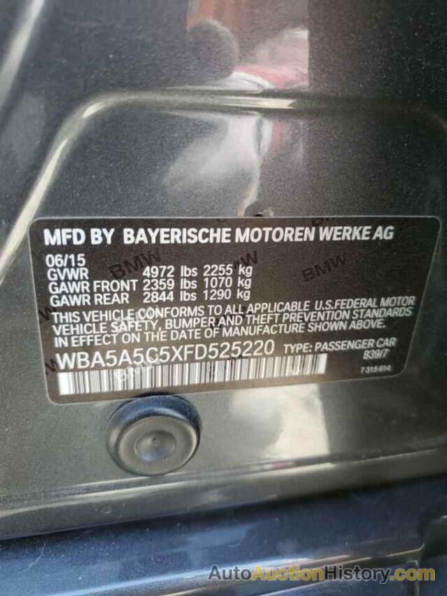BMW 5 SERIES I, WBA5A5C5XFD525220