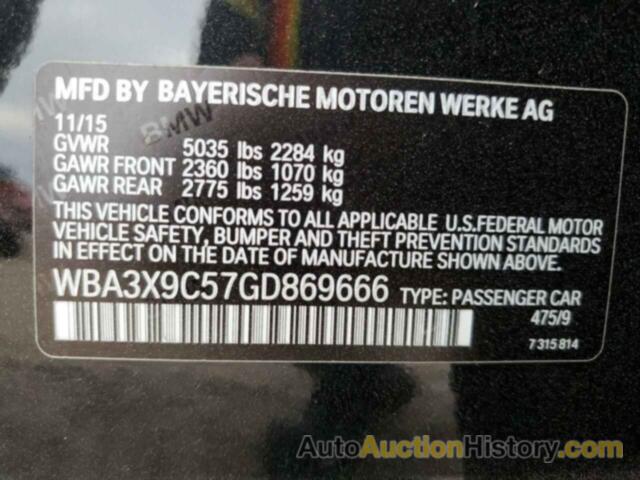 BMW 3 SERIES XIGT, WBA3X9C57GD869666