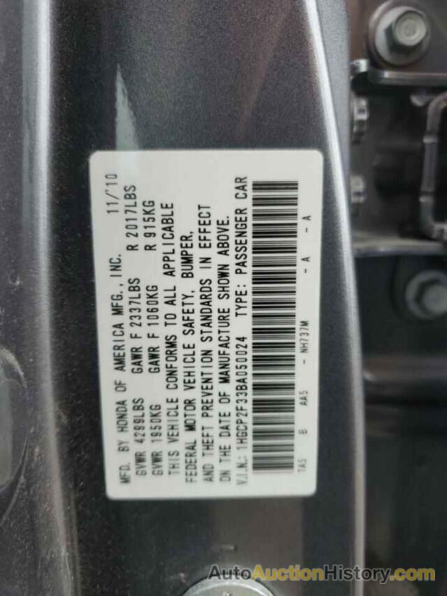 HONDA ACCORD LX, 1HGCP2F33BA050024