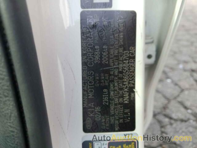 KIA FORTE LX, KNAFK5A86G5604703