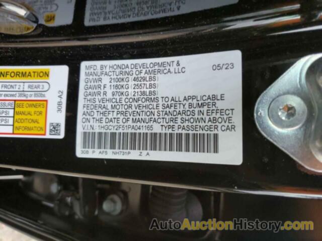 HONDA ACCORD HYBRID SPORT, 1HGCY2F51PA041165