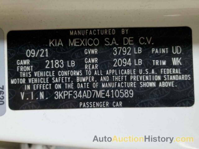 KIA FORTE GT LINE, 3KPF34AD7ME410589