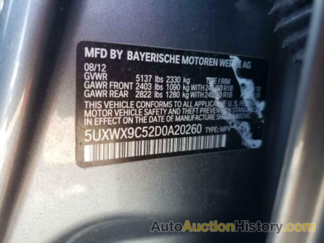 BMW X3 XDRIVE28I, 5UXWX9C52D0A20260