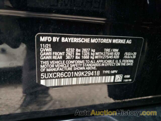 BMW X5 XDRIVE40I, 5UXCR6C01N9K29418