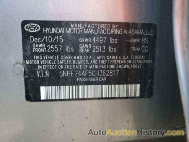 HYUNDAI SONATA SE, 5NPE24AF5GH362817