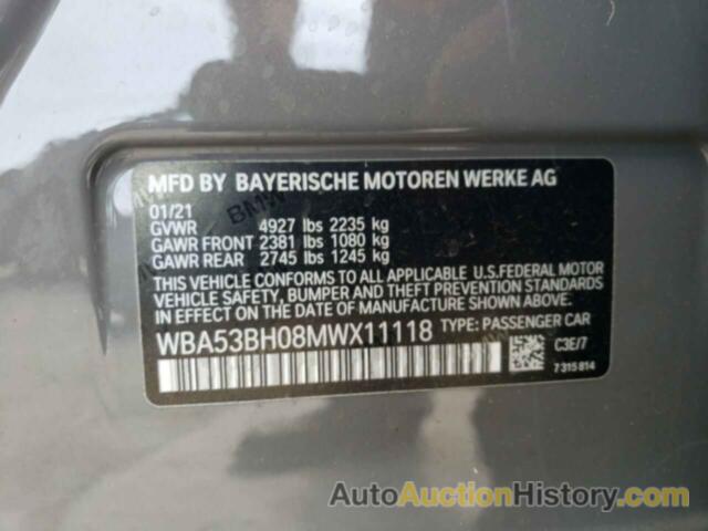 BMW 5 SERIES I, WBA53BH08MWX11118