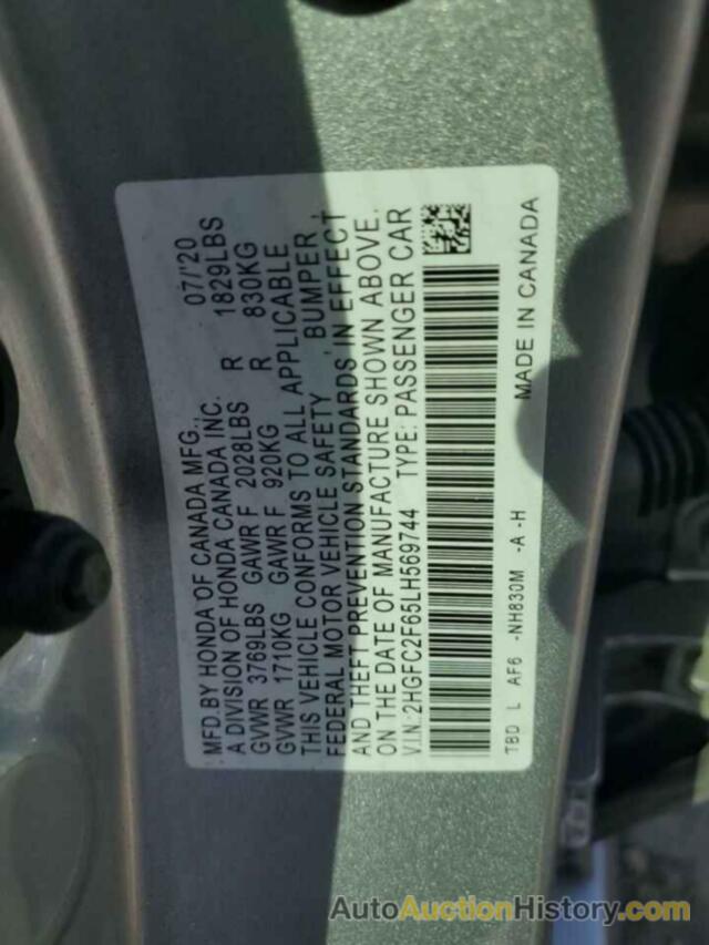 HONDA CIVIC LX, 2HGFC2F65LH569744