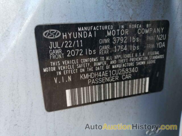 HYUNDAI ELANTRA GLS, KMHDH4AE1CU258340