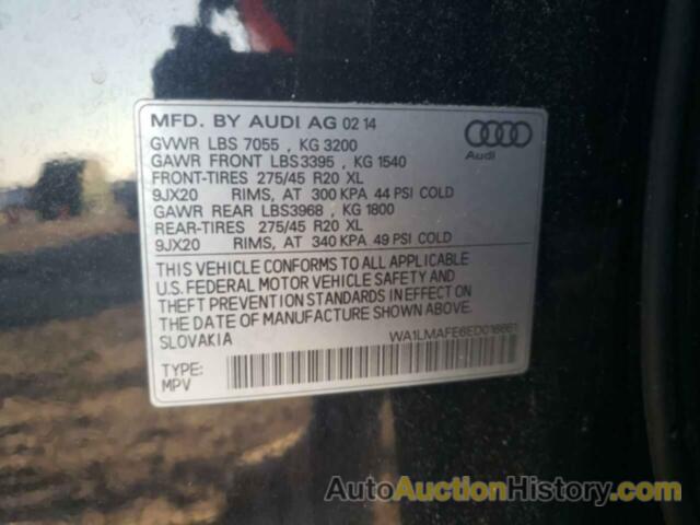 AUDI Q7 PREMIUM PLUS, WA1LMAFE6ED016661